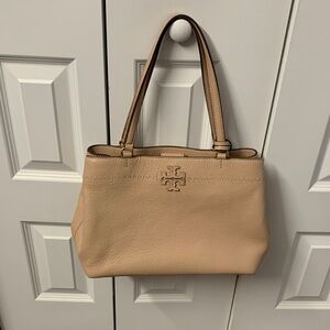 MAKE OFFER Looks new Tory Burch Beige Leather Tote